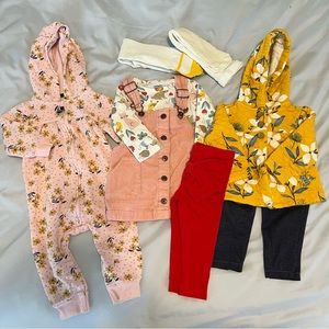 Bundle of EIGHT Baby Girl Fall & Winter Clothes 12 Months